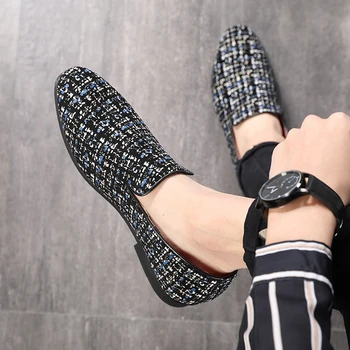 

High Quality Cow Leather Casual Business Men Loafers Luxury Shinning Formal Wedding Party Dress Shoes Designer Flats Shoes