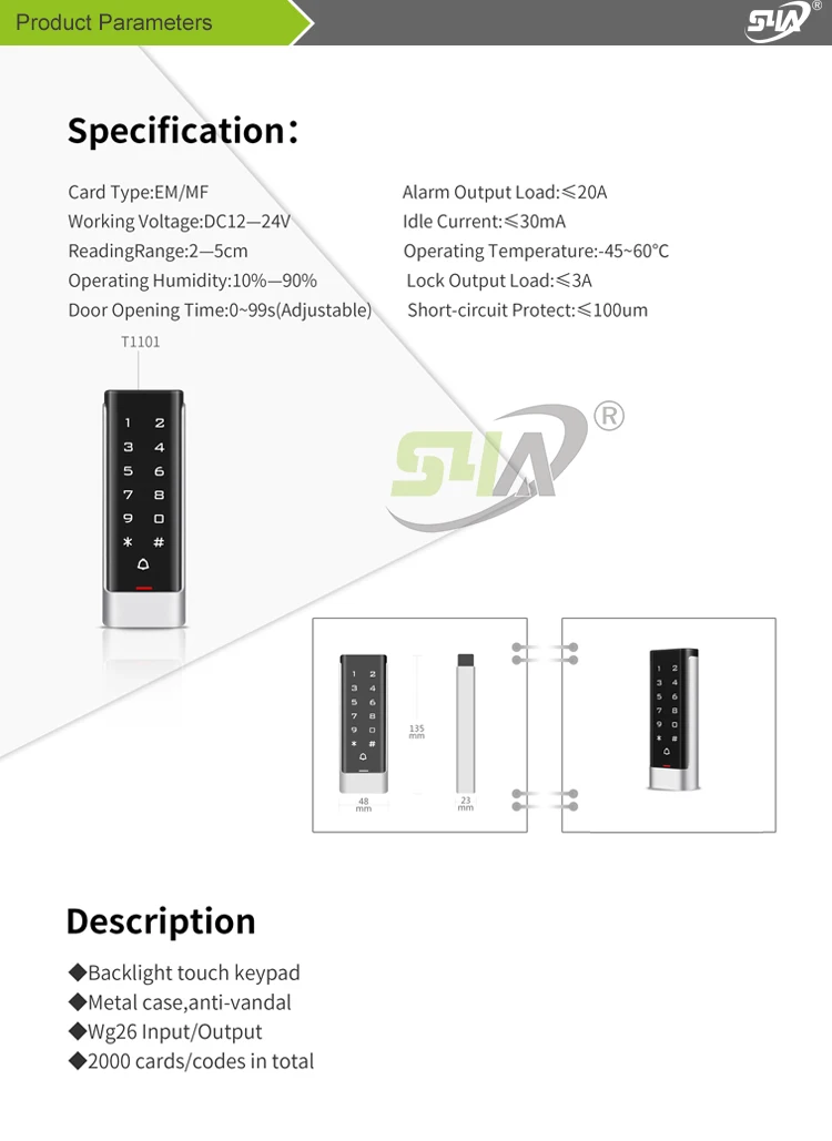 RFID Touch Standalone controller
