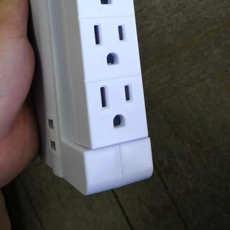 8 Port Wall Outlet Electrical 6 Outlet Extenders 2 USB Charging Ports with Shelf@LS