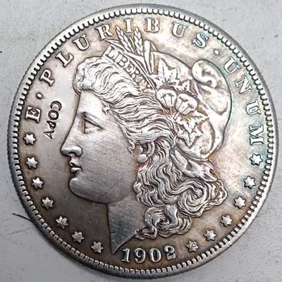 МОНЕТЫ Морган США 1878-1921 КОПИЯ монета Морган доллар - Цвет: 1902