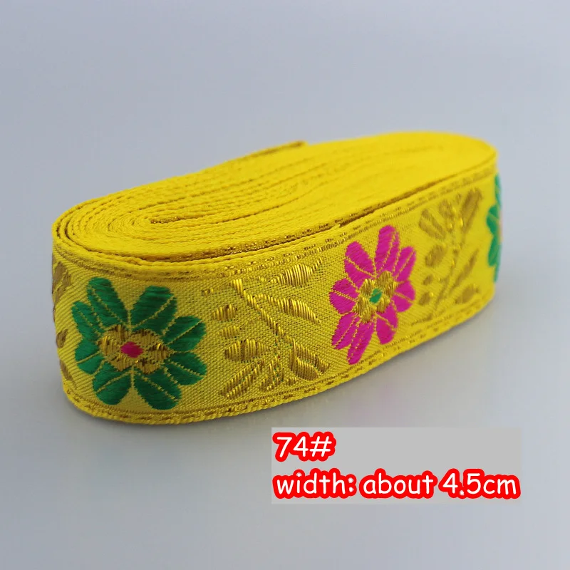 Buy1get1free 7 ярдов/партия индийский Бохо DIY Цыганский аксессуар Вышивка Ткань кружевная швейная накладка джинсы платье украшение лента тесьма - Цвет: 74