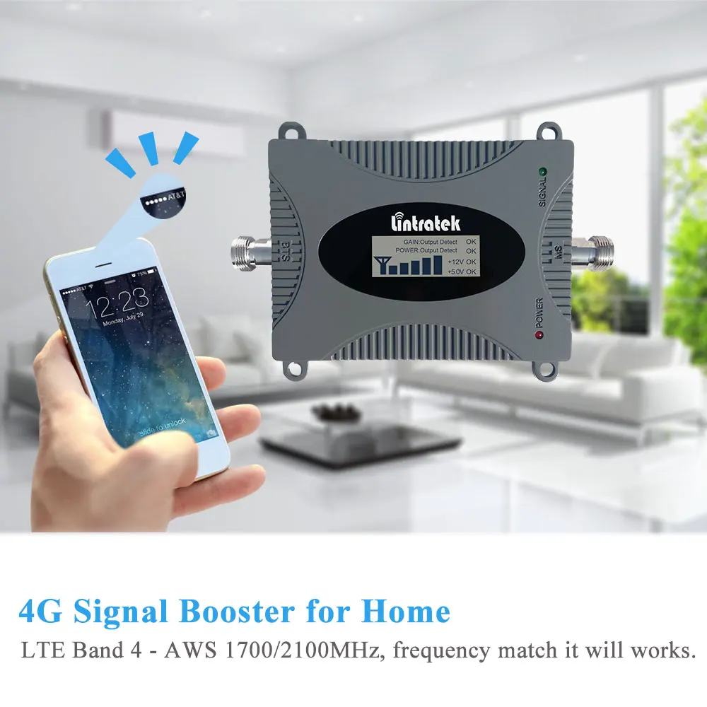 Lintratek 4G Signal Amplifier (Band 4) LTE 1700