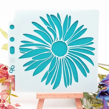 

13*14 daisy Cover templat scrapbook stencils spray plastic mold shield DIY cake hollow Embellishment printing lace ruler