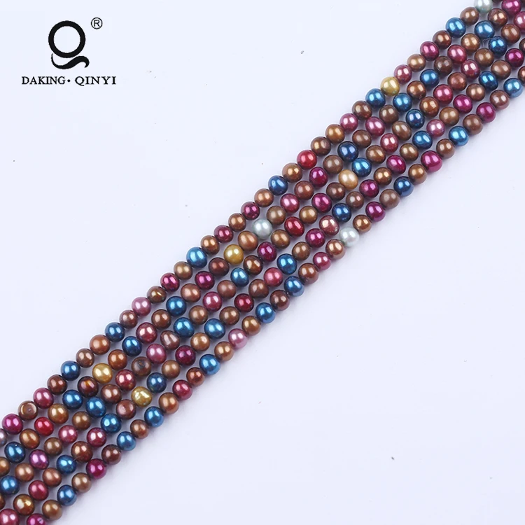 

Оптовая продажа, разноцветная струна для выращенного пресноводного жемчуга в форме картофеля