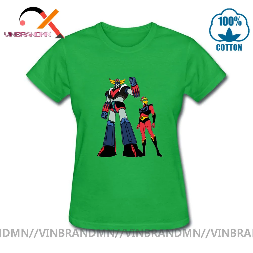 Новая аниме женская футболка с коротким рукавом UFO робот Повседневная 3D хипстер