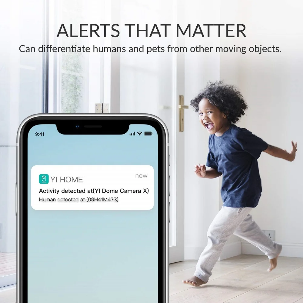 Купольная Камера Видеонаблюдения YI Dome X Интеллектуальная видеонаблюдения Детектор движения Обнаружение домашних животных Угол обзора 360° Режим конфиденциальности Мгновенное оповещение Видео Full HD без искажений