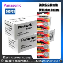 Panasonic 200 pçs original cr2032 dl2032 ecr2032 5004lc kcr2032 br2032 3v botão bateria para relógio de computador brinquedos controle remoto