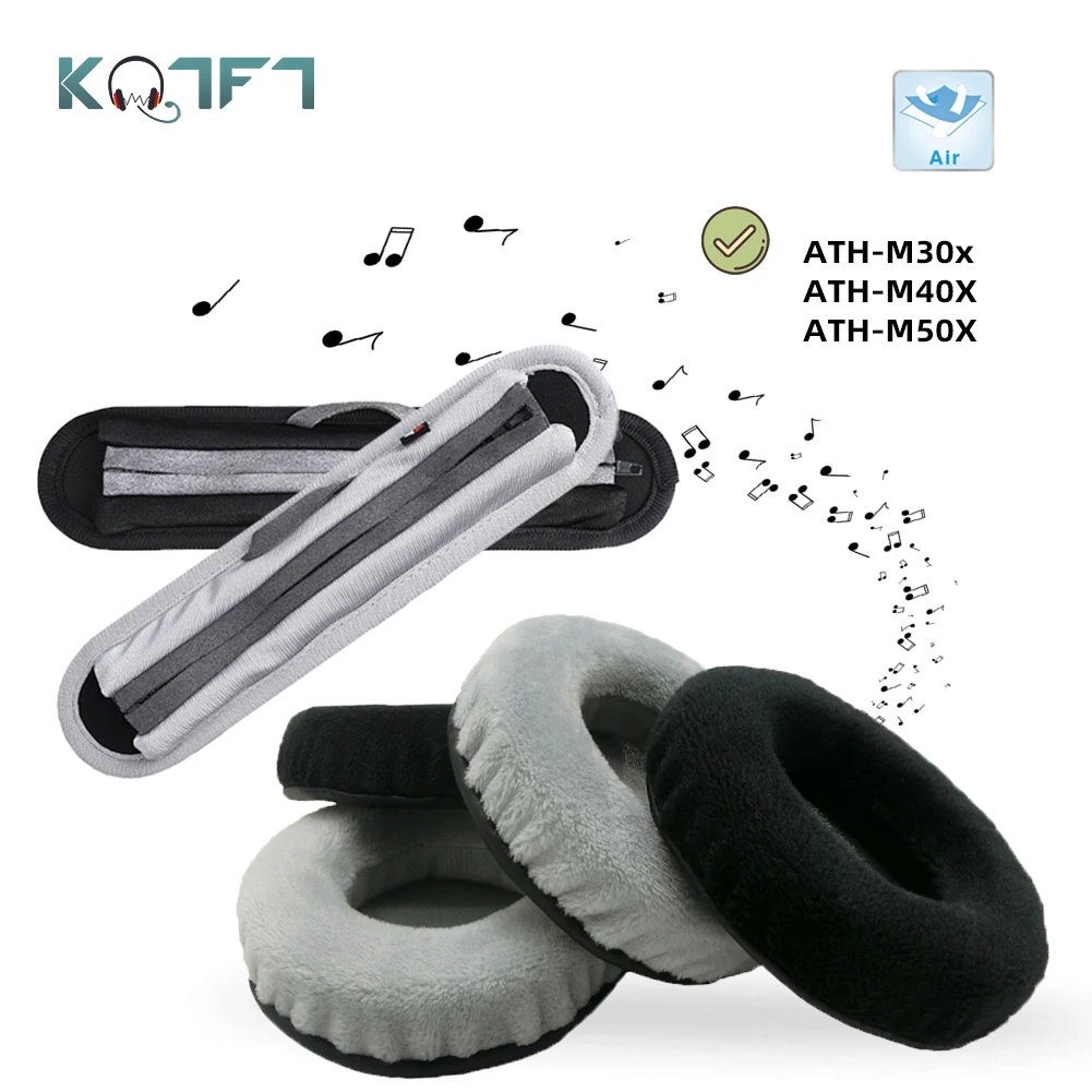 Kqtft Veludo Substituição Earpads para Audio-technica Ath-m30x Ath-m40x Ath M30x M40x M50x Earmuff Tampa Copos Almofada