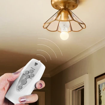 

Wireless Remote Control Lamp Holder Dimmable E26 E27 Socket 220V Bulb LED Night Light with timer