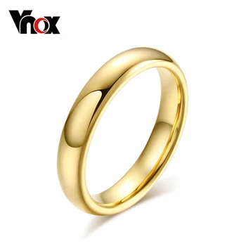 

Vnox Classic 4.0mm Tungsten Ring for Women Trendy Wedding Jewelry Hand Polishing US 5 6 7 8 9