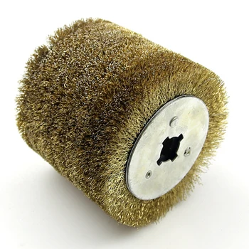 

1Pc Metal Copper Wire Brush Wooden Open Paint Wheel Deburring Whe Practical New