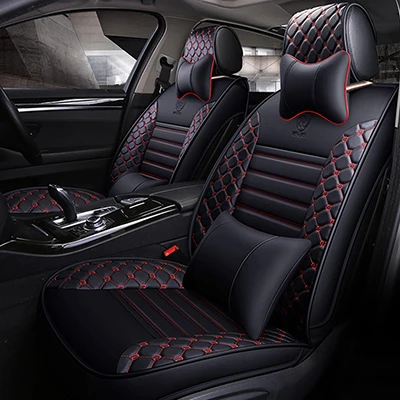 black red pillow Универсальный чехол для автомобильных сидений для hyundai solaris creta getz i30 accent ix35 i40 автомобильные аксессуары защита сиденья - Название цвета: black red pillow