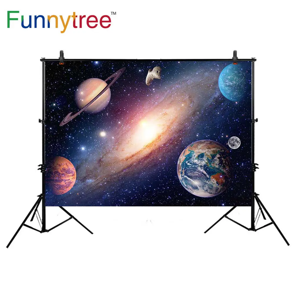Funnytree Космос звездное небо фон для фотосъемки планета Красочные Звезды площадка