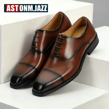 

Mens Casual Shoe Men Genuine Leather Wedding Brogue Men Shoes Leather Moccasin Oxford Dress Oxford Shoes' For Men Big Size 46 11