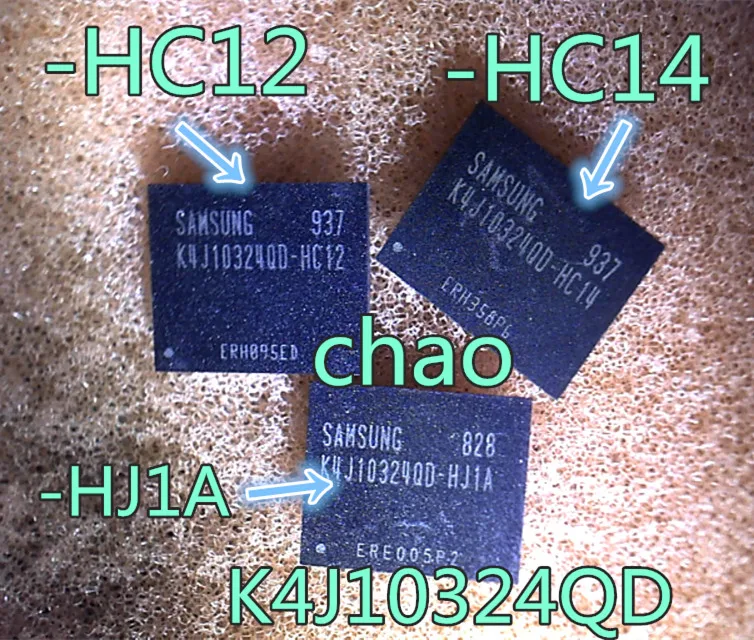 5 шт./лот K4J10324QD-HC14 K4J10324QD-HC12 K4J10324QD-HJ1A