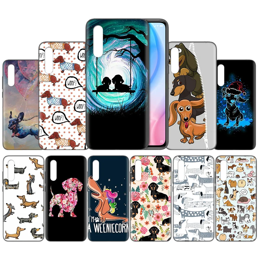 

Dachshund Doxie Flower Dog Puppy Pattern Protective Case Coque for Xiaomi Mi A1 A2 A3 Lite Mi8 5X 6X 9T CC9 CC9E Pocophone F1