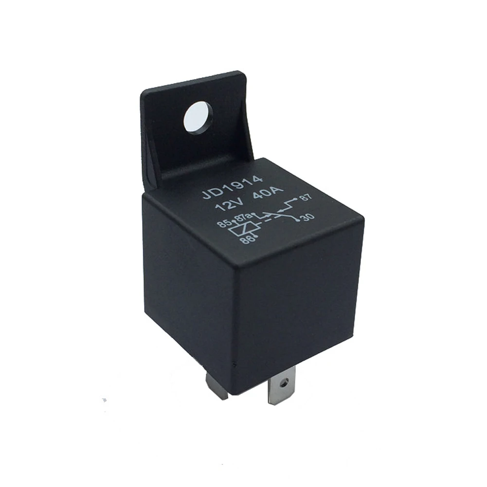 

12V 40A Car Relay Head Light Accessories Plastic Normally Open Black Automotive Socket Changeover 4 Pin Auto Waterproof