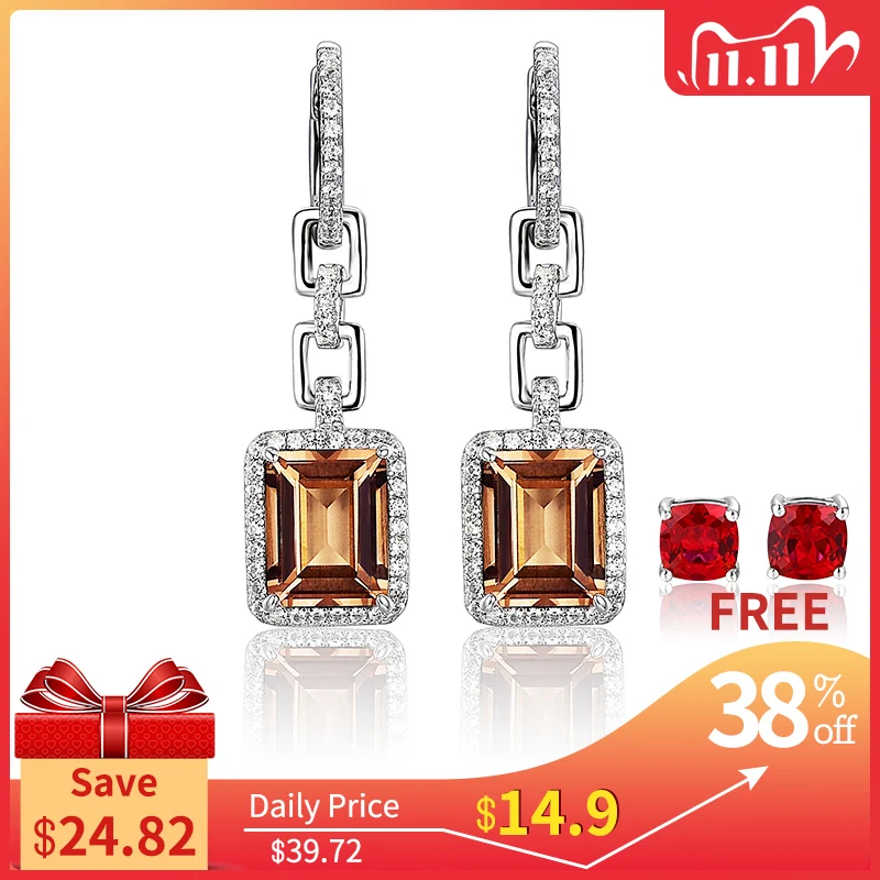 

Zultanite Sterling Silver Drop Earring 925 Jewelry for Women Business Occassion Created Zultanite Color Change Classic Style