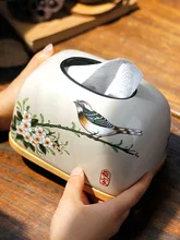 

Chinese Antique Decorative Tissue Box Household Living Room Tea Table Table Table Bedside Ceramic Drawer Decoration
