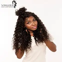 Vinuss парик из натуральных волос на кружеве, глубокая волна, 13*6, al парик, предварительно сорванный с волосами для черных женщин