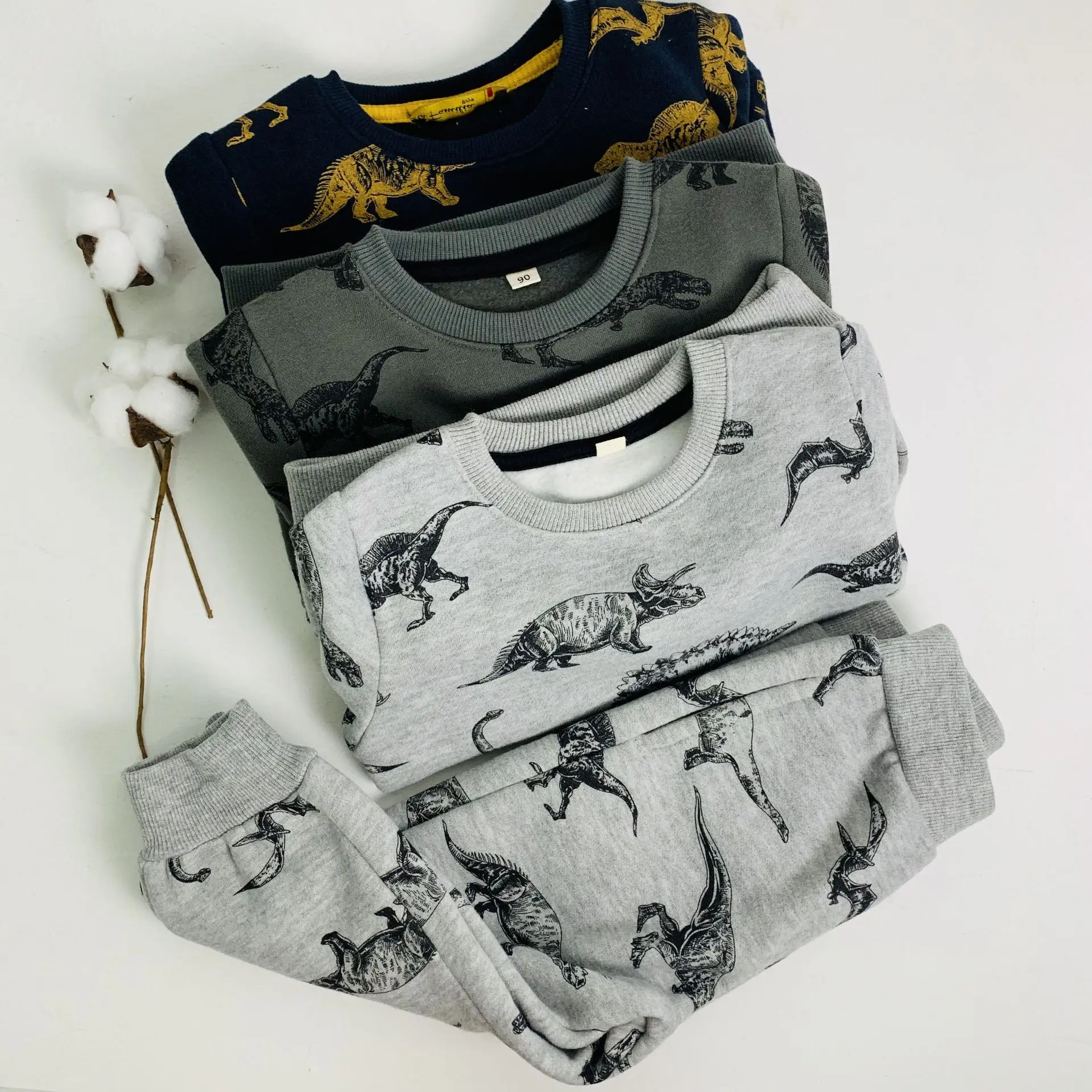 boys christmas clothes boy clothes toddler clothes girls fall outfts kids clothes dinosaur hoodies+pants 2 pcs sport clothing