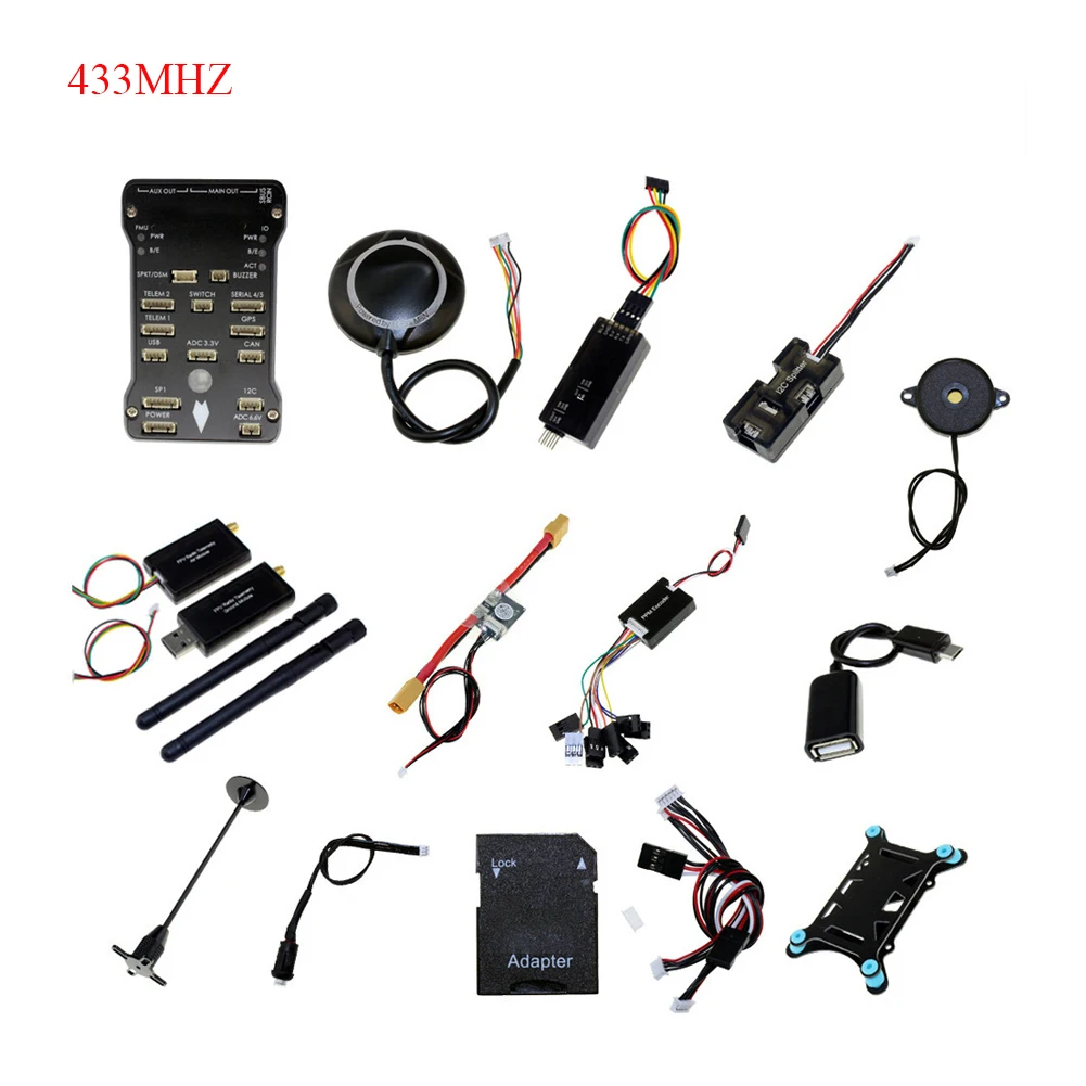 

2.4.8 PX4 TF Card Flight Controller Kit Durable 433 915 Telemetry Connecting Line M8N Shock Absorber Mini OSD Drone For Pixhawk