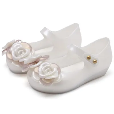 Мини Мелисса новые бразильские сандалии 3D с рисунком в виде Головы Микки Мауса, желеобразные сандалии для девочек и мальчиков Босоножки детские, сандалии Melissa/детские тапочки с милым - Цвет: white