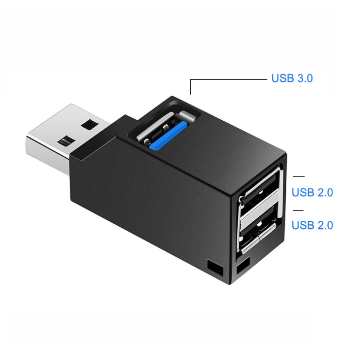 Мини USB 2,0/3,0 высокоскоростной концентратор разветвитель 3 порта usb-хаб для ПК ноутбука GK99