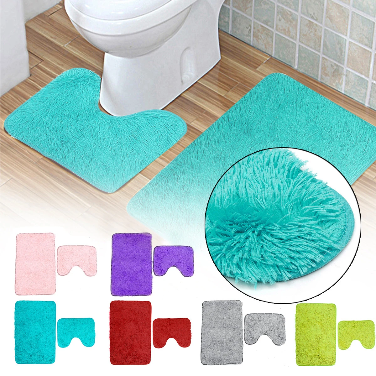 Laboratorium Bijdragen beneden 2 stks/set Badkamer Badmatten Set Voetstuk Tapijt Wc Mat Anti slip  Absorberende Badkamer en Tapijt|Mat| - AliExpress