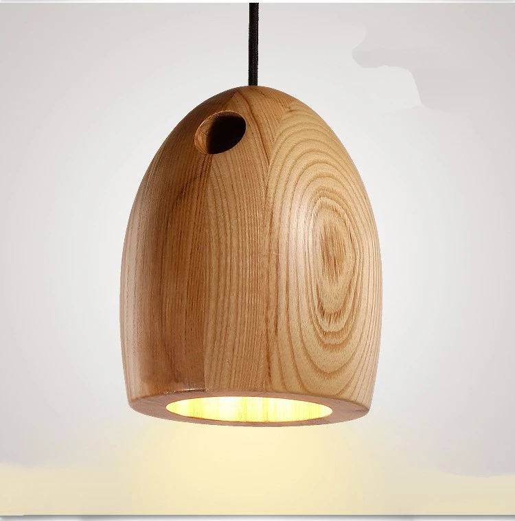 Chinese Classical Wooden Pendant Lights Modern Design Art Led Hanglamp Living Room Bedroom Pendant Lamps E27 Cafe Bar Suspension