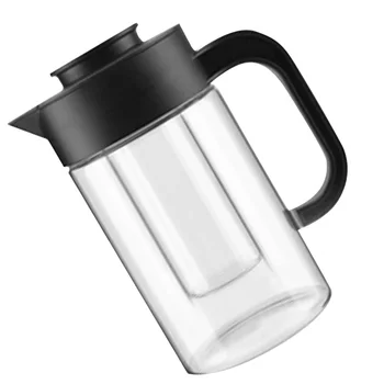 

1pc Glass Water Jug Glass Water Pitcher Handle Tea Pot for Office Home Shop