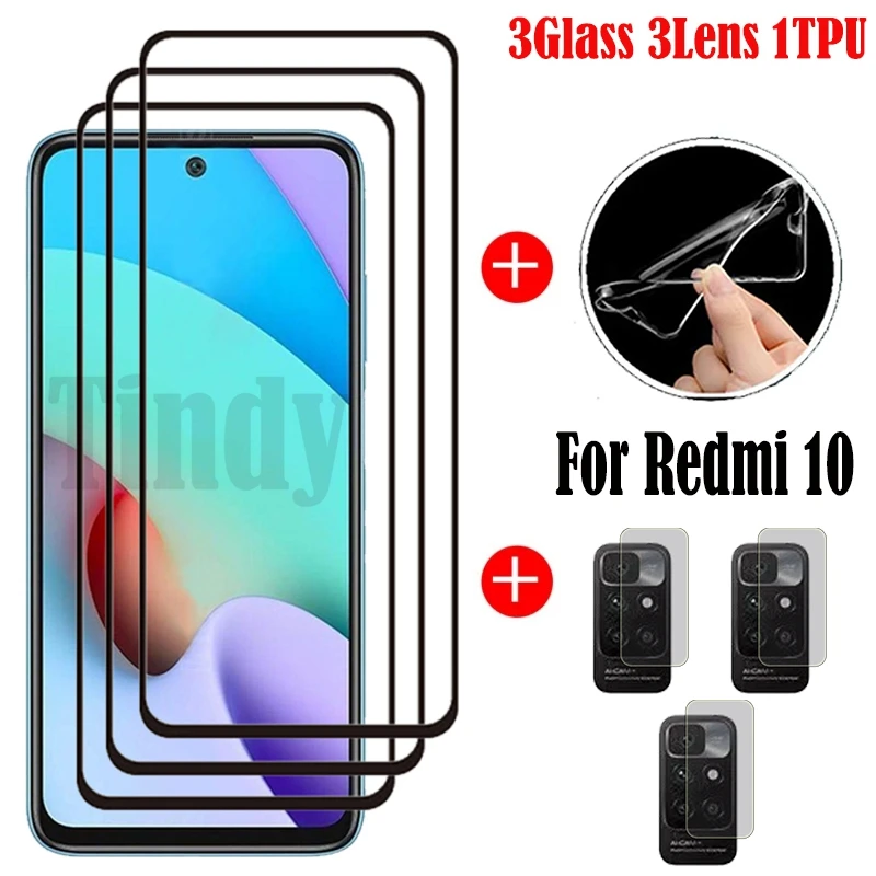 Стекло на клеевой основе для Xiaomi Redmi 10 защита экрана закаленное стекло Защитное