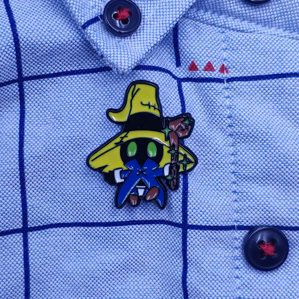 かわいいファイナルファンタジー黒メイジマジックビビornitierエナメルラペルピンブローチバッジバックパックボタン服クリスマスギフトce008 ブローチ Aliexpress