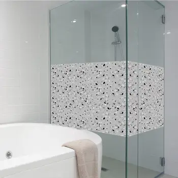 

7pcs/set 21 X 100cm Gray Terrazzo Style Wall Sticker For Study Room Bathroom Glass Floor Decoration Art Mural Wall Decals