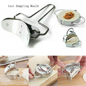

1set Stainless Steel Pastry Dumpling Mould Cutter Jiaozi Maker Tool Form Wrapper Presser Molds Dough Mould Cutter Kitchen Tools