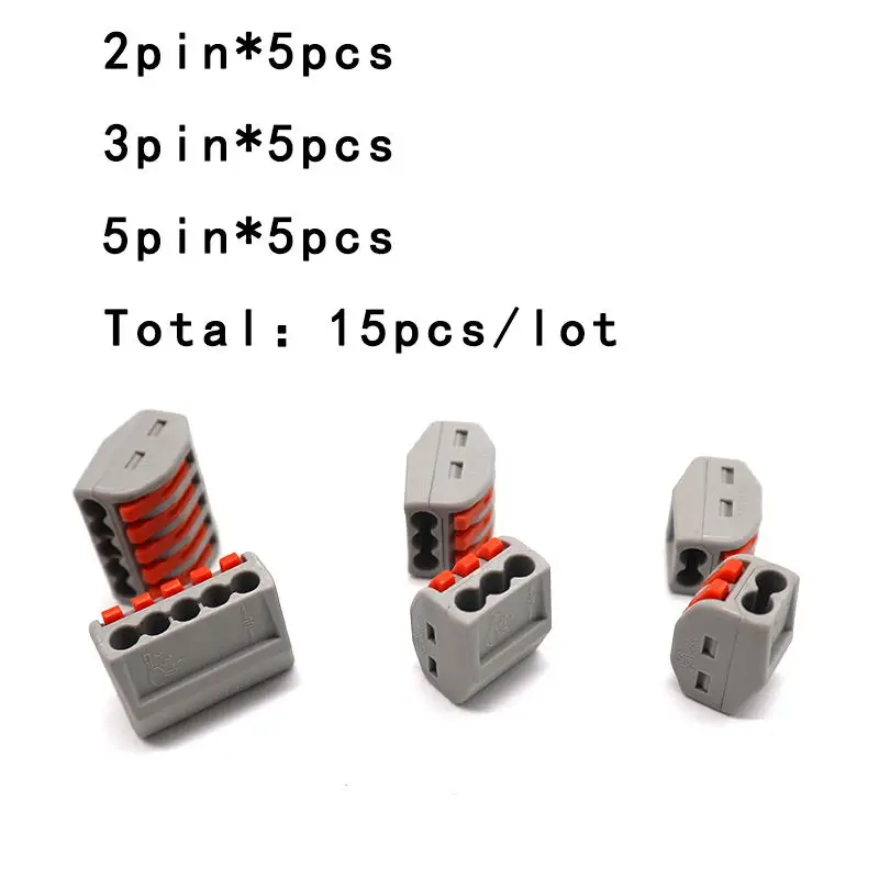 15 шт. PCT-212 213 215 электрические разъемы для комплект электропроводки аудиотерминал кабельный конец рукава обжимные наконечники провода подключения электрика обжимки для проводов - Цвет: 15pcs