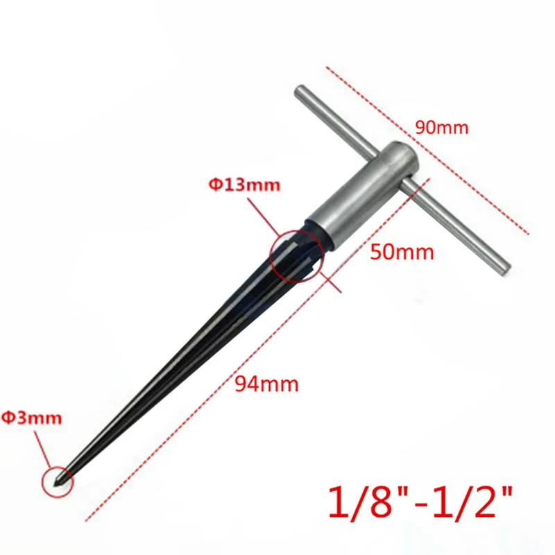 

5-16mm Hand Held Reamer Hole Pipe Chaser Reaming Repairmans Taper Reamer De Burr Burring Holes Hand Reamer Bearing Handle