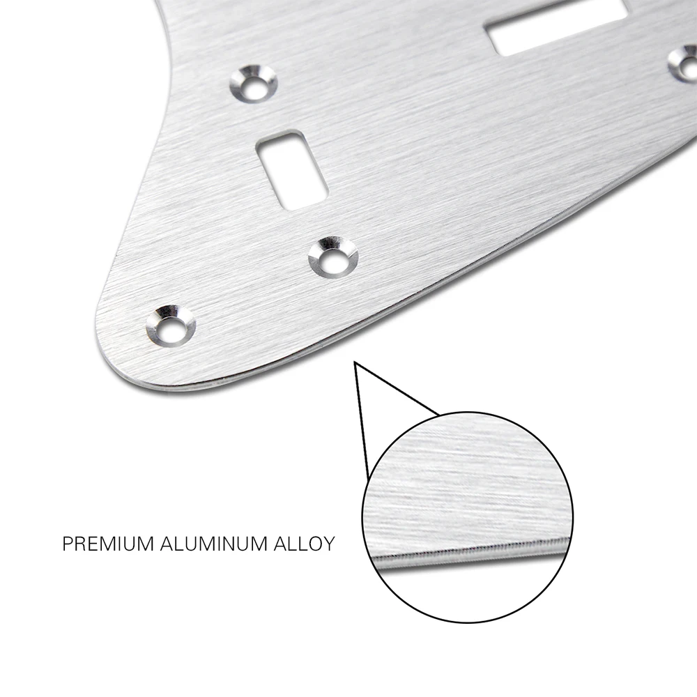 13-Hole электрогитара Pickguard Board Backplate для американского стандарта JM Jazzmaster аксессуары для гитары серебро