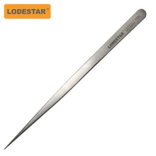 Шэньчжэнь Lodestar/Leda L602211 большой тусклый лак жесткий Изогнутый пинцет из нержавеющей стали Острый пинцет