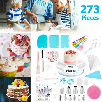 

description haveproblem 33/73/164/237pcs Cake Turntable Set Cake Decorating Supplies Pastry Tube Fondant Tool