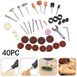 Kit de meulage Dremel, accessoires de coupe, perçage, accessoires de meulage électrique, outils de gravure, têtes de forage, travail du bois, 40 pièces 