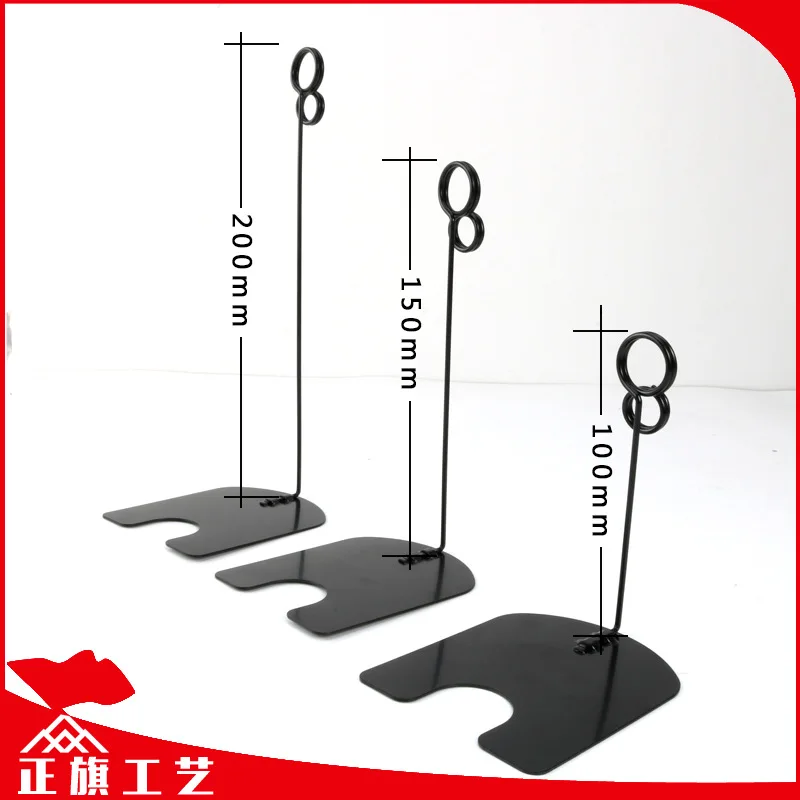 Support Small Currently Available Buffet Dish pai jia 8-Word Acrylic Menu Holder Creative Metal Notes Folder 15CM High