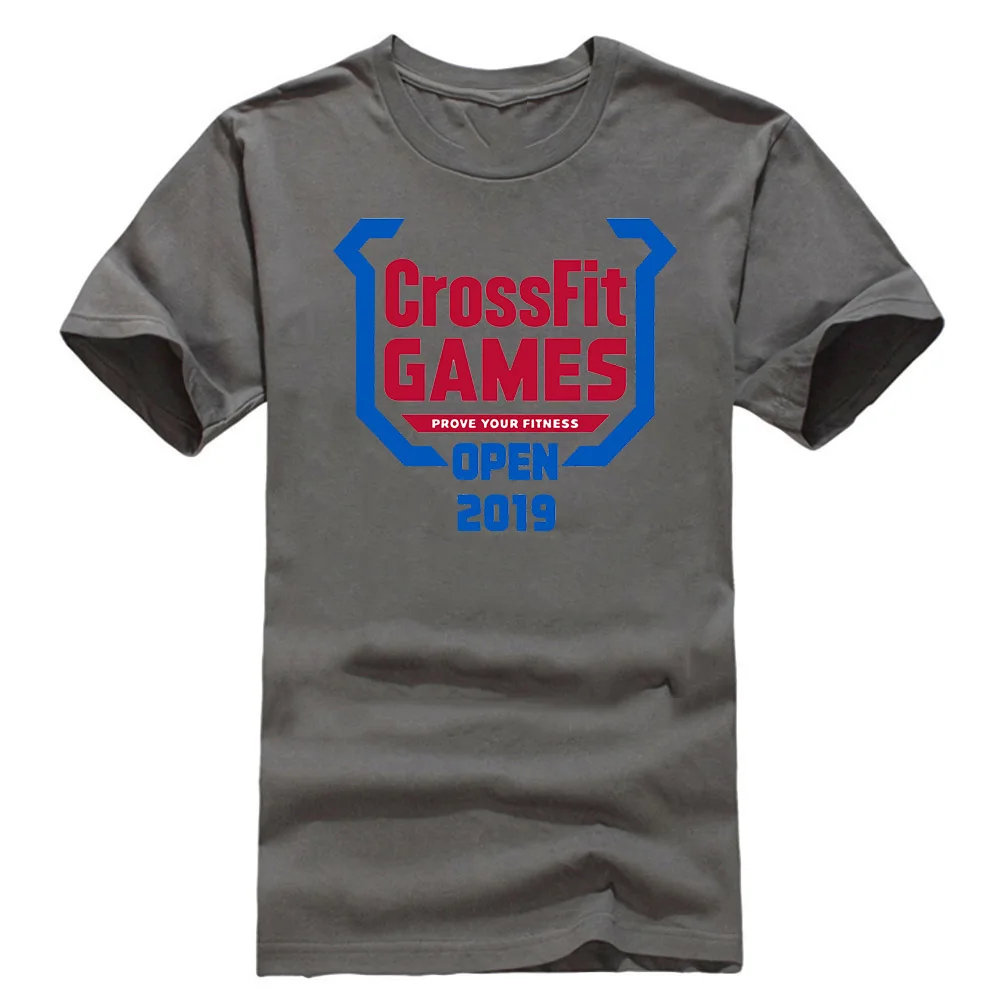Темно-серый Crossfit игры Открытый Фитнес Женская Мужская футболка короткий рукав S 2Xl футболка из дышащей ткани - Цвет: Темно-серый