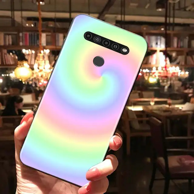 Gradient Rainbow Laser For LG K22 K71 K61 K51S K41S K30 K20 2019 Q60 V60 V50S V50 V40 V35 V30 G8 G8S G8X ThinQ Phone Case Style 04