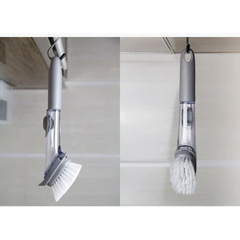 

Automatic Filling Brush Kitchen Dish Long Handle Pan Pot Clean Multi-purpose Set