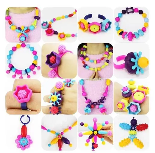 DIY Handmade Beaded Toy with Accessory Set Children Girl Weaving Bracelet Jewelry Making Toys Educational Children Gift ZXH 3