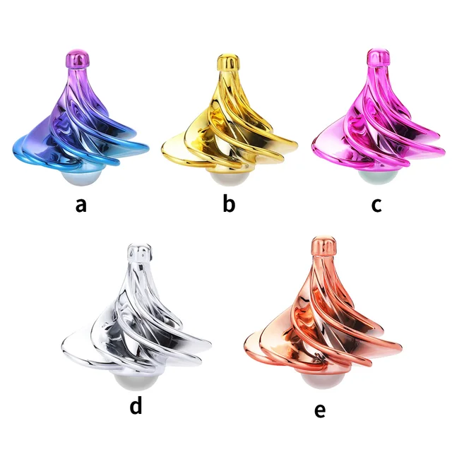 Pneumatic Gyro Decompression Toy Gyro Colorful Wind Blowing Gyro Pneumatic Spinning Top Adults Stress Anxiety Relief Toys 2