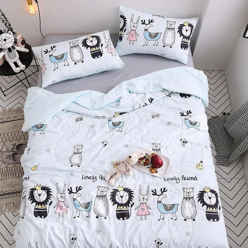 Strength Manufacturers Direct Selling New Style Single Double Summer Quilt Three-piece Set Machine Washable Washed Cotton Summer