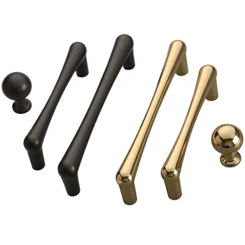 

KK&FING Golden Furniture Handle Kitchen Cabinets Pulls Wardrobe Jewelry Wooden Door Knob Hardware Parts uchwyty do mebli