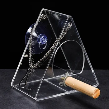 

Balconies Modern Garden Bird Feeder Transparent Waterproof Suction Cup Semi Closed Leakproof Hanging Up Window Acrylic Outdoor